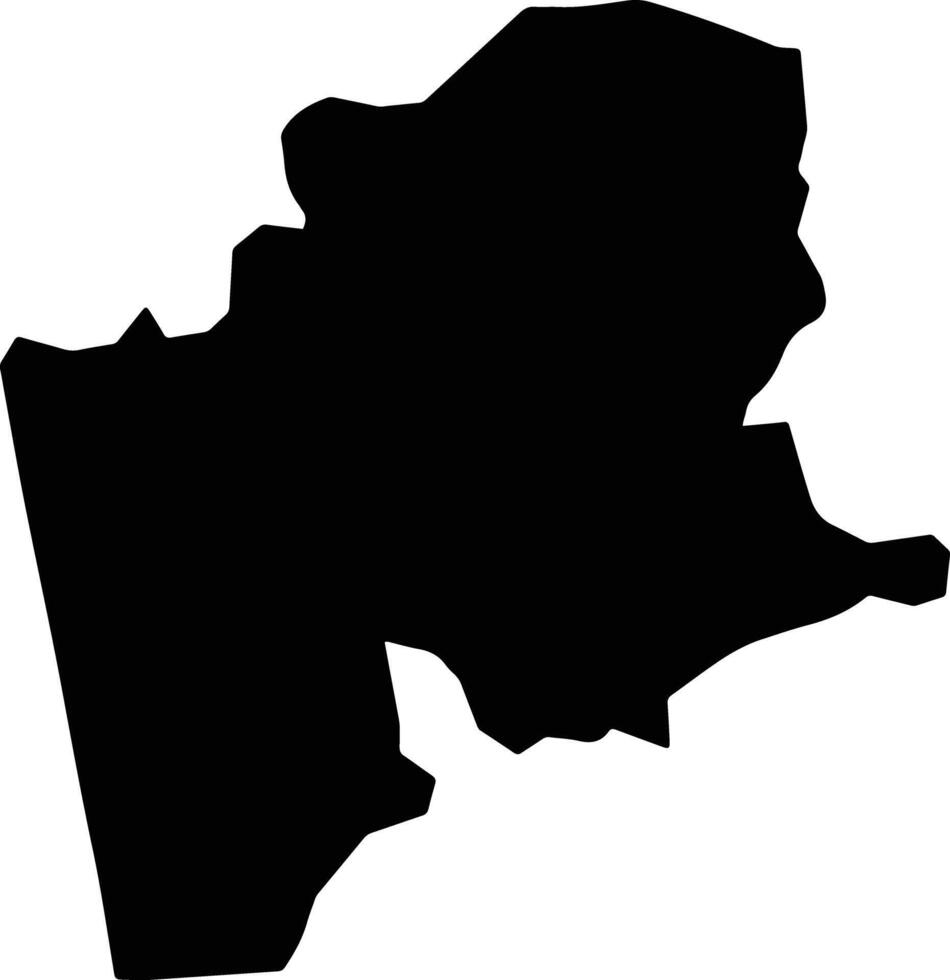 Lances Bay Jamaica silhouette map vector