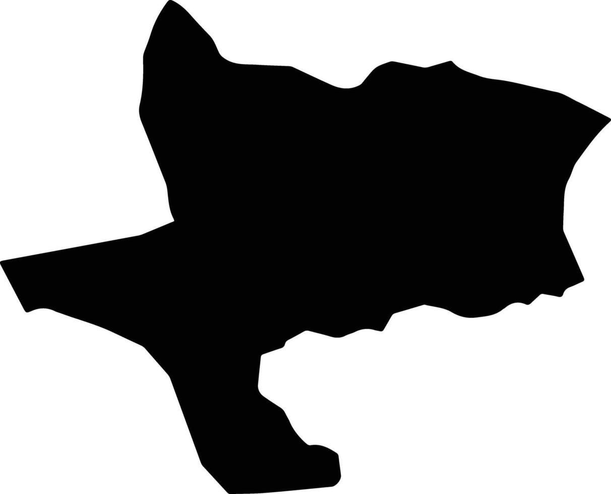 Landeh Iran silhouette map vector
