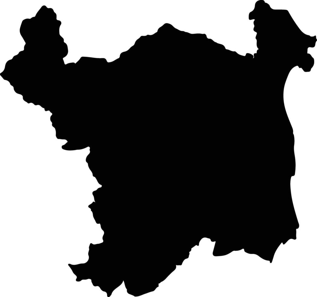 Lang Suan Thailand silhouette map vector