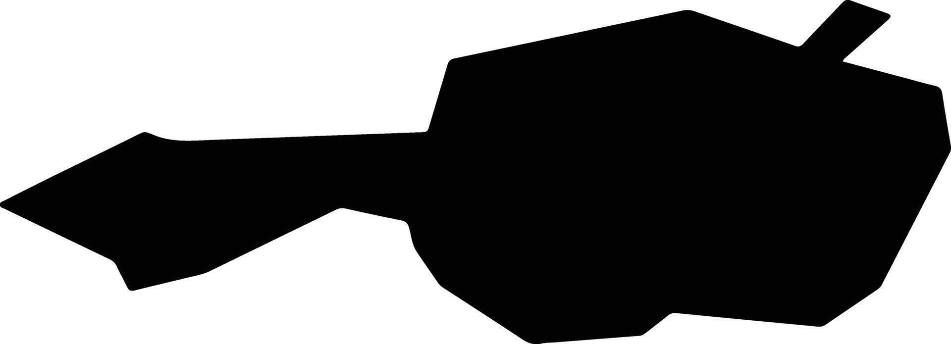 Langepas Russia silhouette map vector