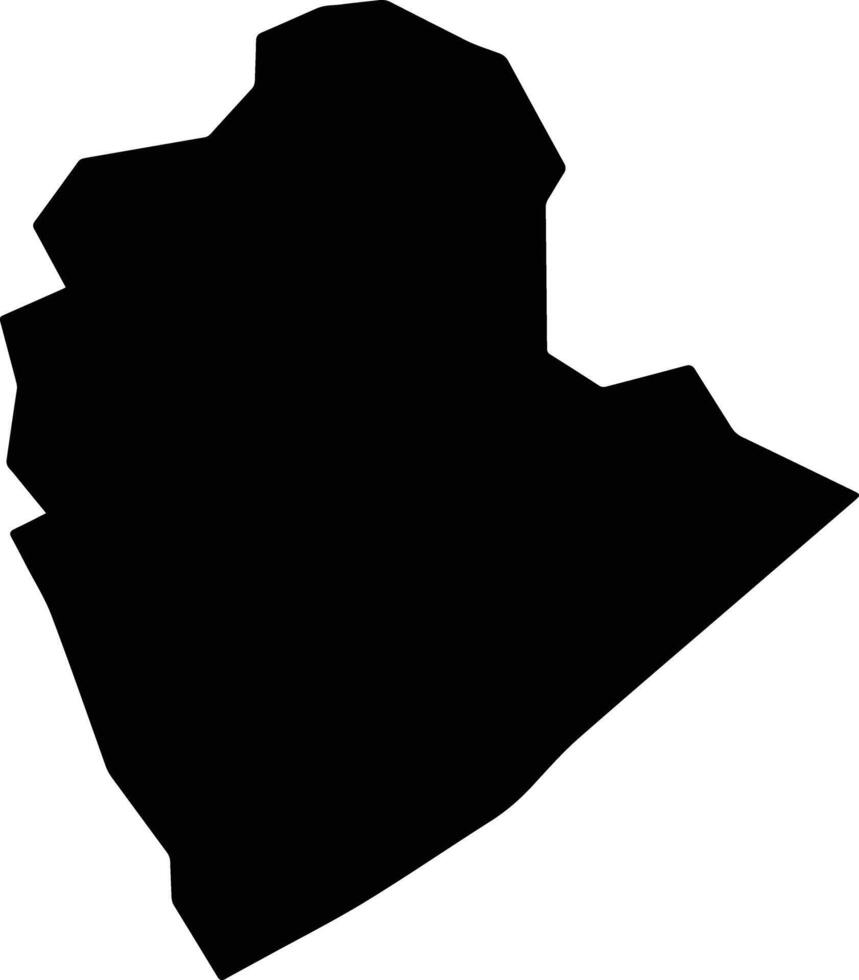 Langtang South Nigeria silhouette map vector