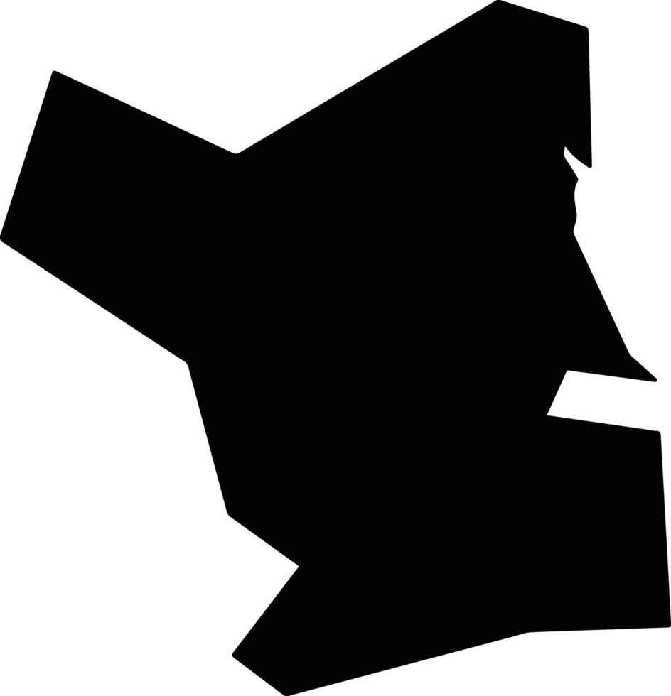 Lankaran District Azerbaijan silhouette map vector