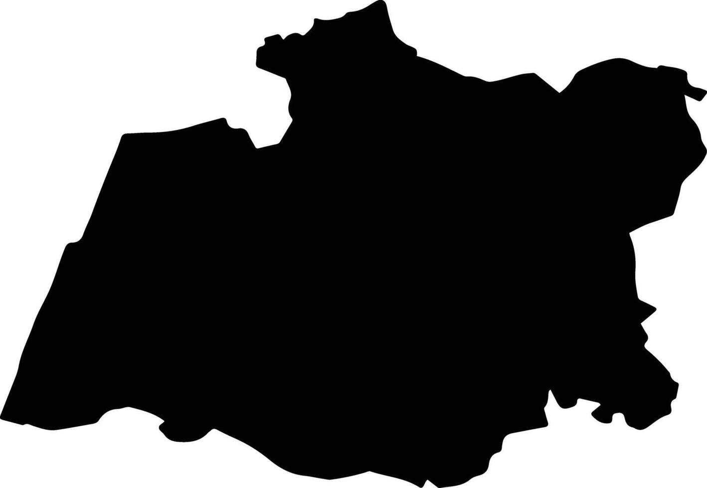 Larache Province Morocco silhouette map vector