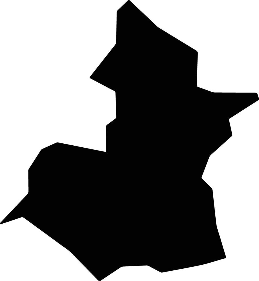 Laranjeiras do Sul Brazil silhouette map vector