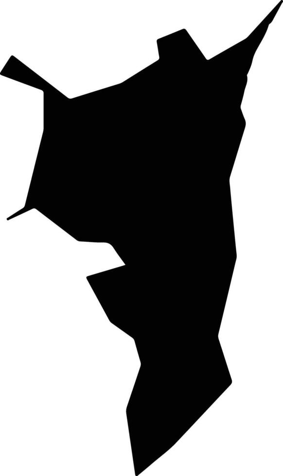 Larnaka Cyprus silhouette map vector