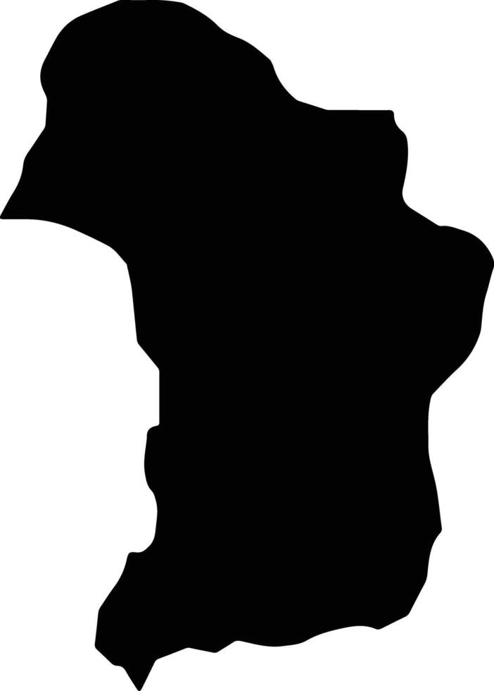 Las Charcas Dominican Republic silhouette map vector