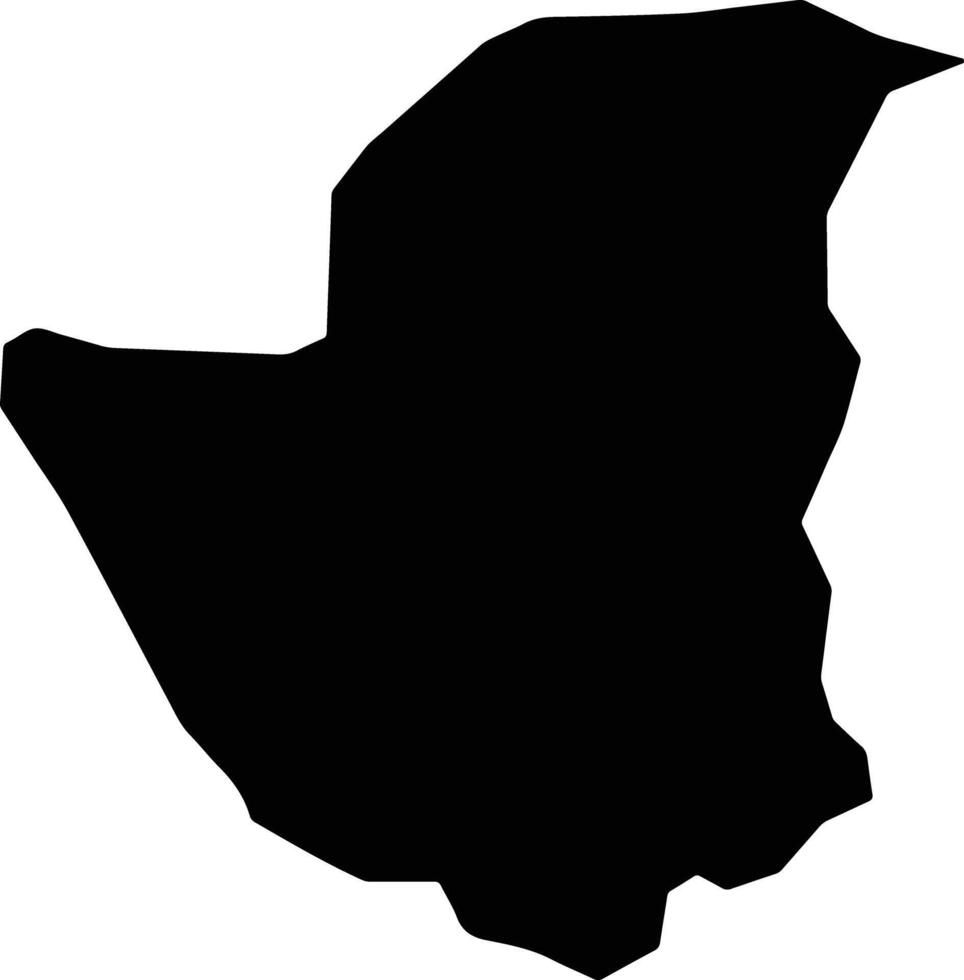 Las Guaranas Dominican Republic silhouette map vector