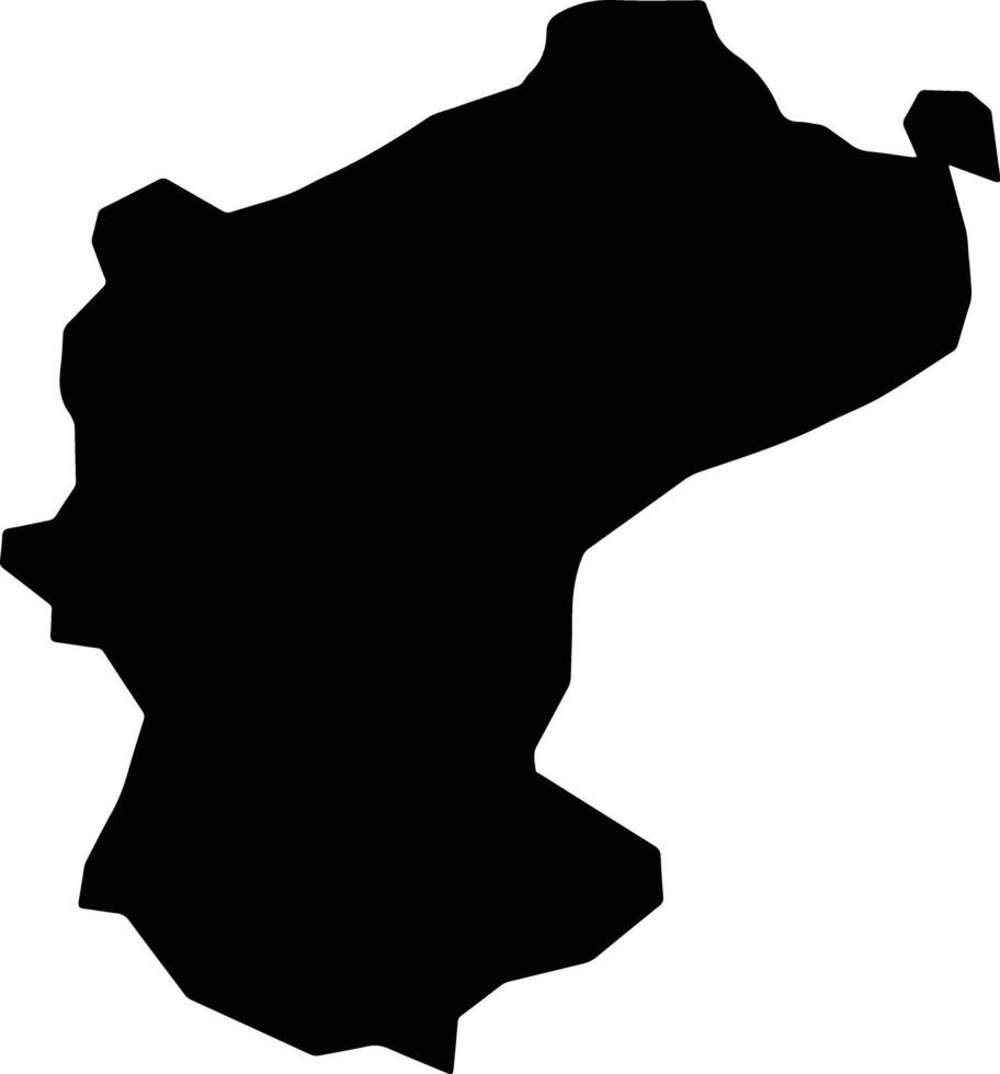 Las Matas de Santa Cruz Dominican Republic silhouette map vector