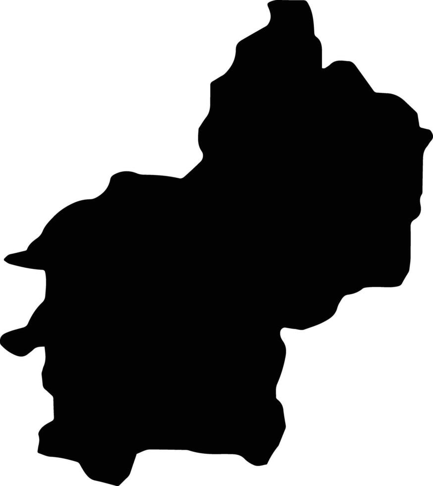 Las Matas de Farfan Dominican Republic silhouette map vector