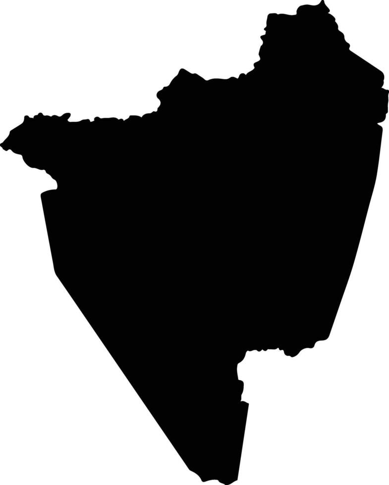 Las Minas Panama silhouette map vector