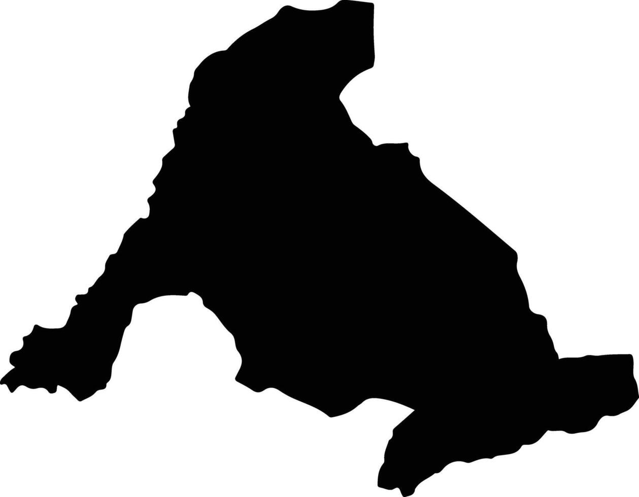 Las Naves Ecuador silhouette map vector