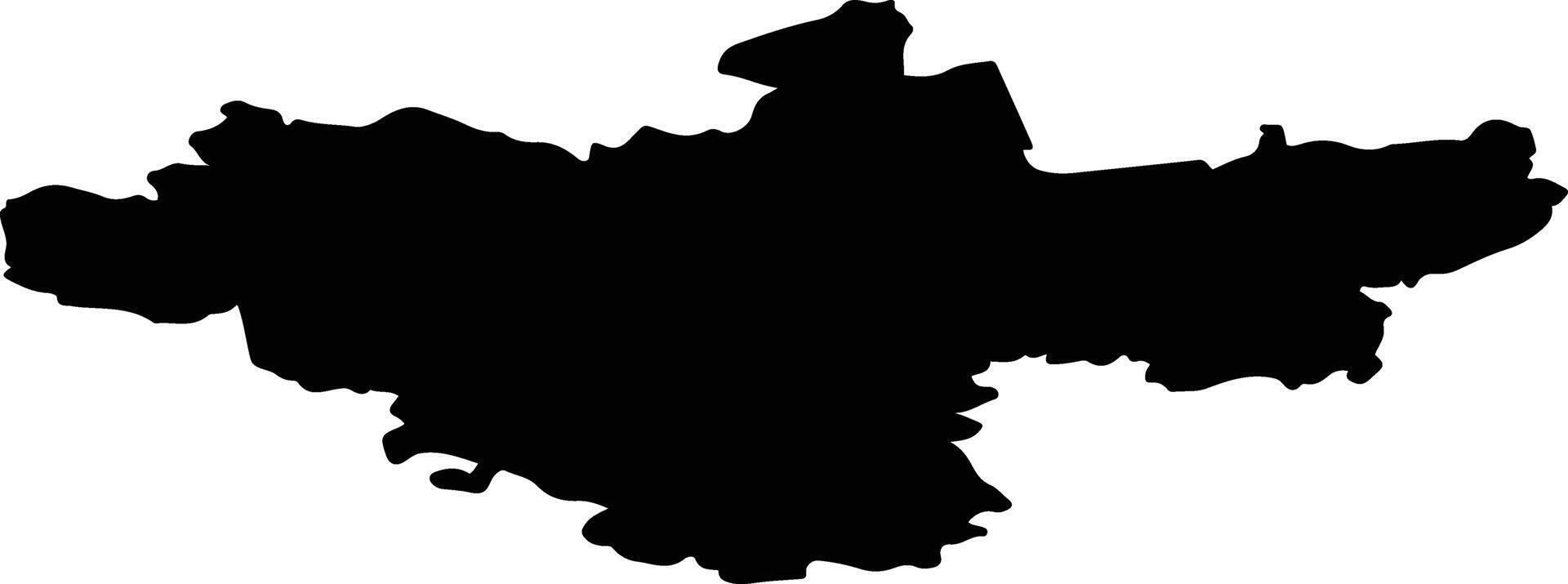 Laukaa District Russia silhouette map vector