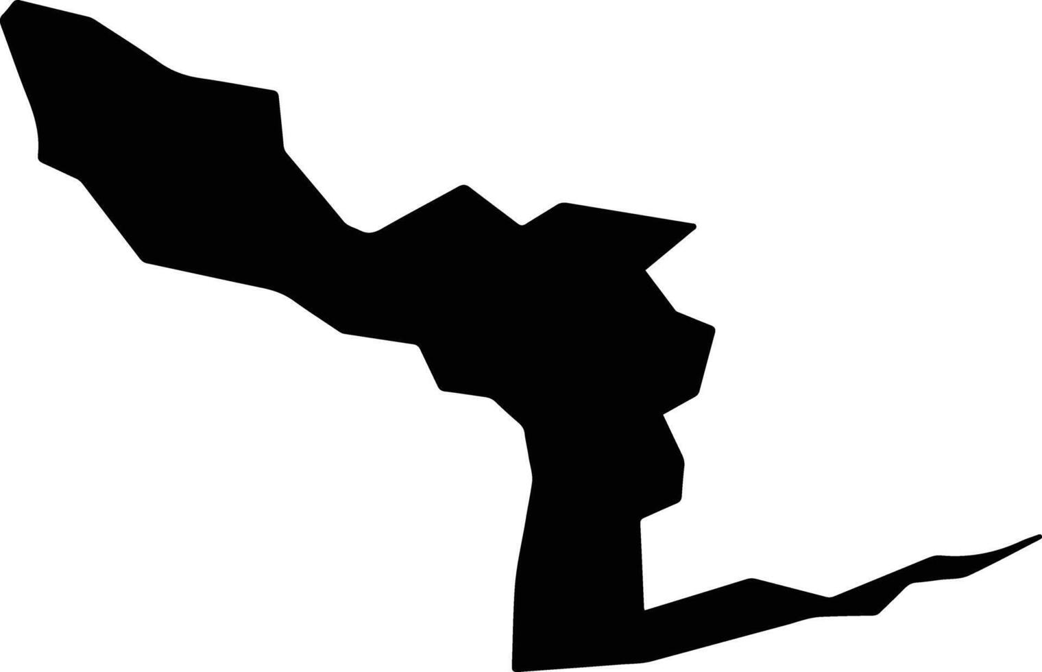 Lavandeira Brazil silhouette map vector