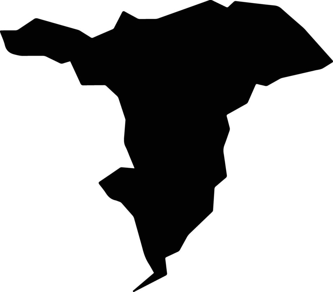 Lebane Municipality Serbia silhouette map vector