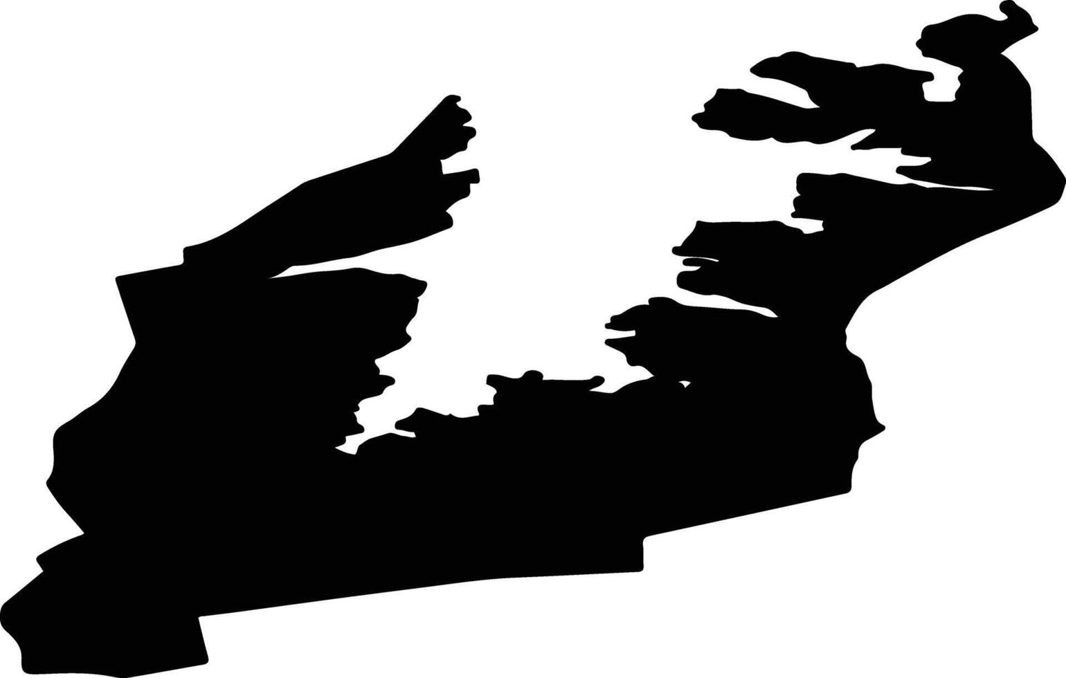 Lebesby nor Norway silhouette map vector