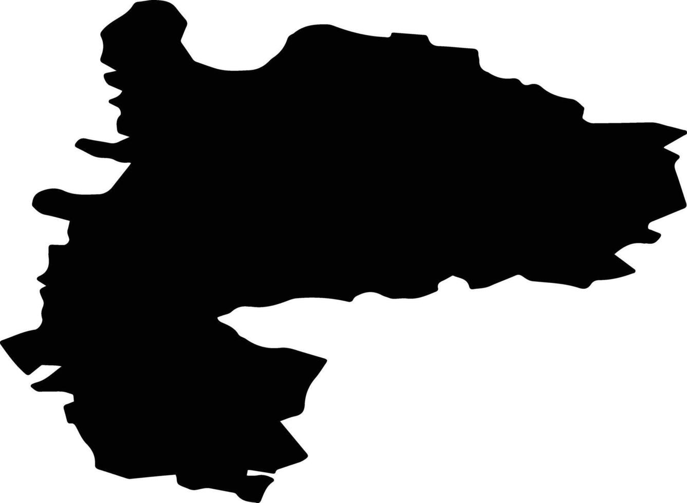 Lebyazhsky District Russia silhouette map vector