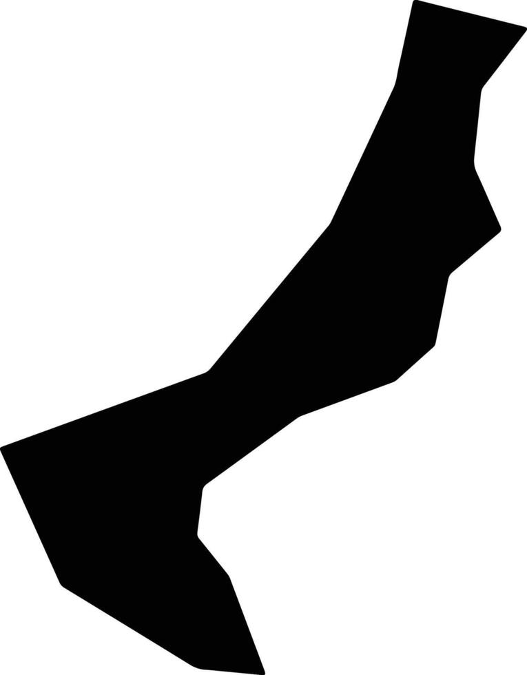Lenny Hill Saint Lucia silhouette map vector