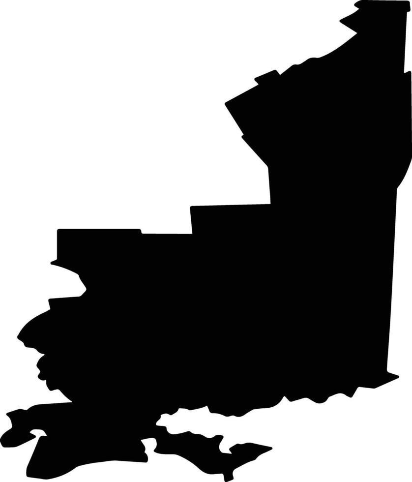 Leninsky District Russia silhouette map vector