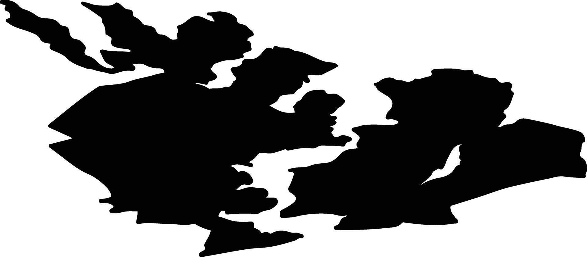 Lenvik nor Norway silhouette map vector