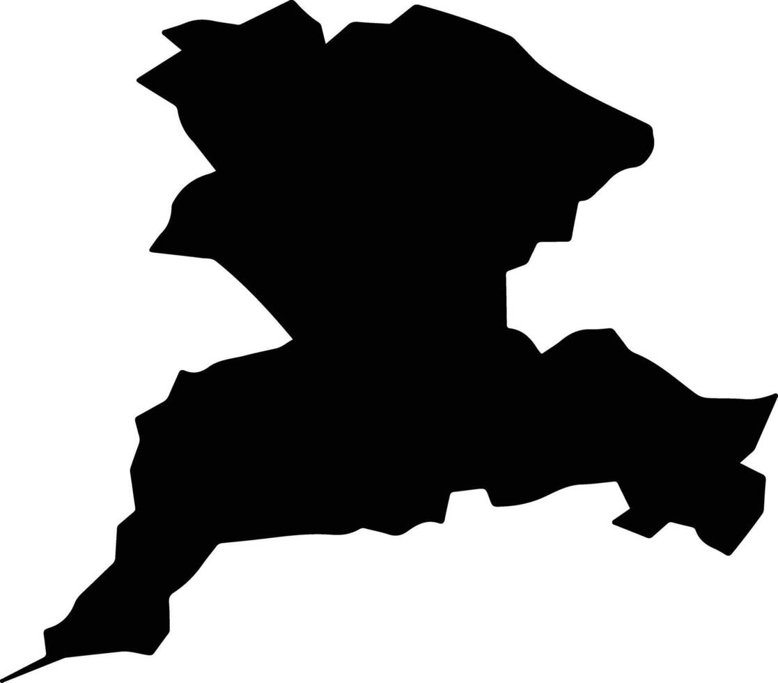 Leskovac City Serbia silhouette map vector