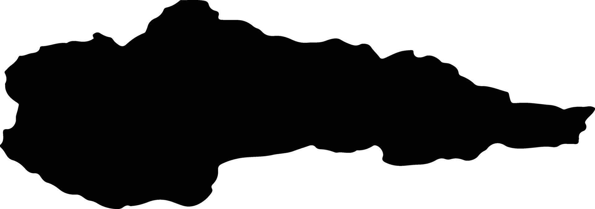 LESU Romania silhouette map vector