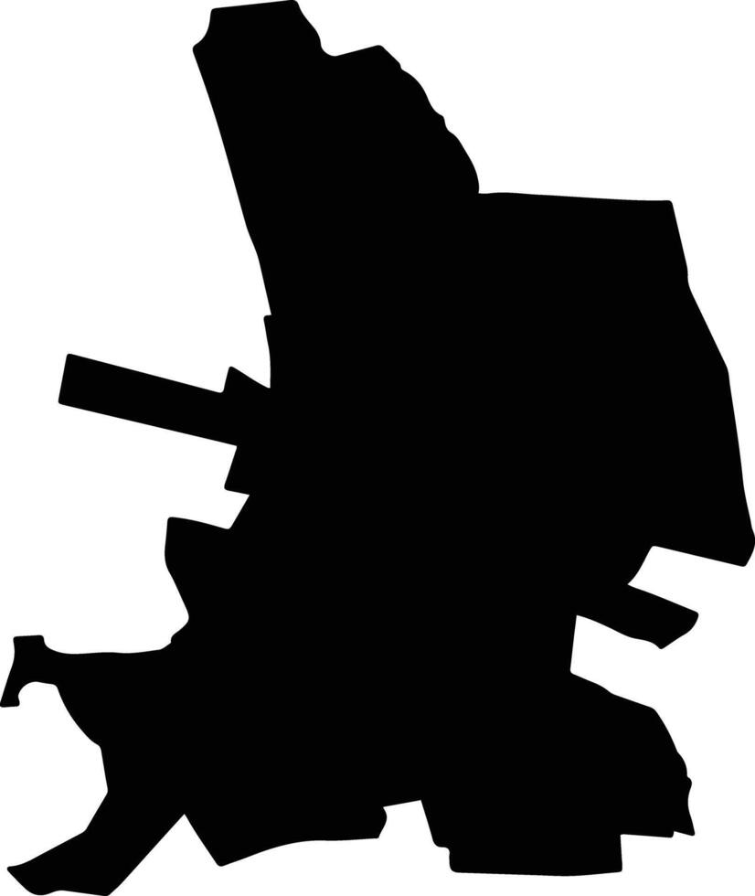 LETCANI Romania silhouette map vector