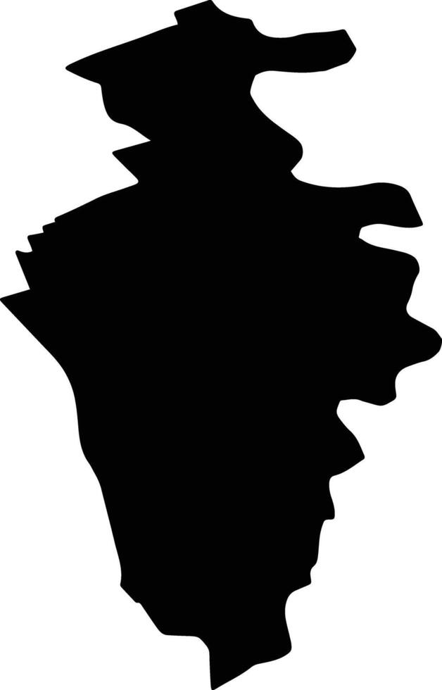 LETEA VECHE Romania silhouette map vector