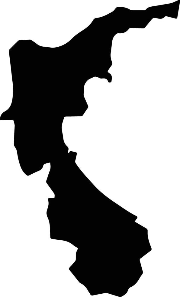 Lien Chieu Vietnam silhouette map vector