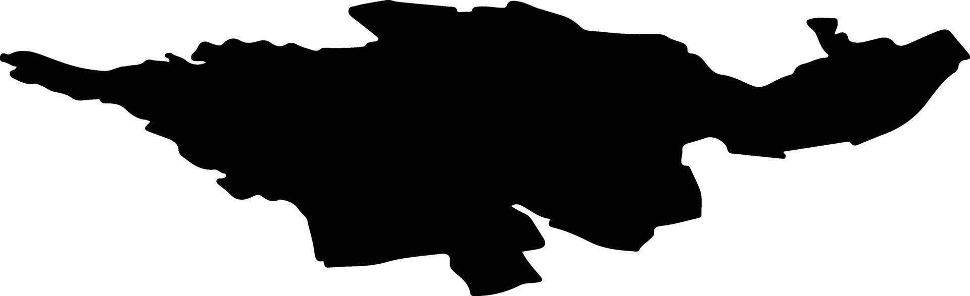 Lihula vald Estonia silhouette map vector