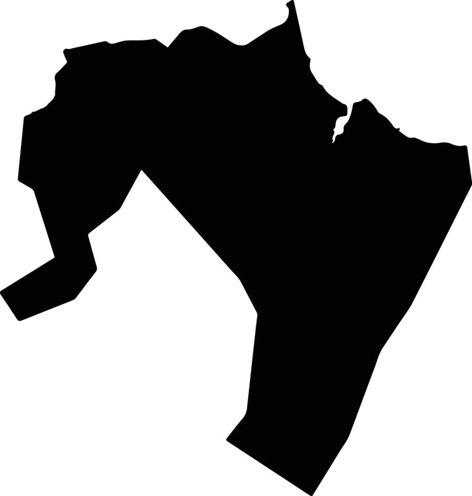 Likoni Kenya silhouette map vector