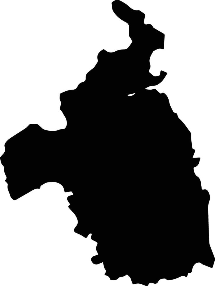 Lilala Lesotho silhouette map vector
