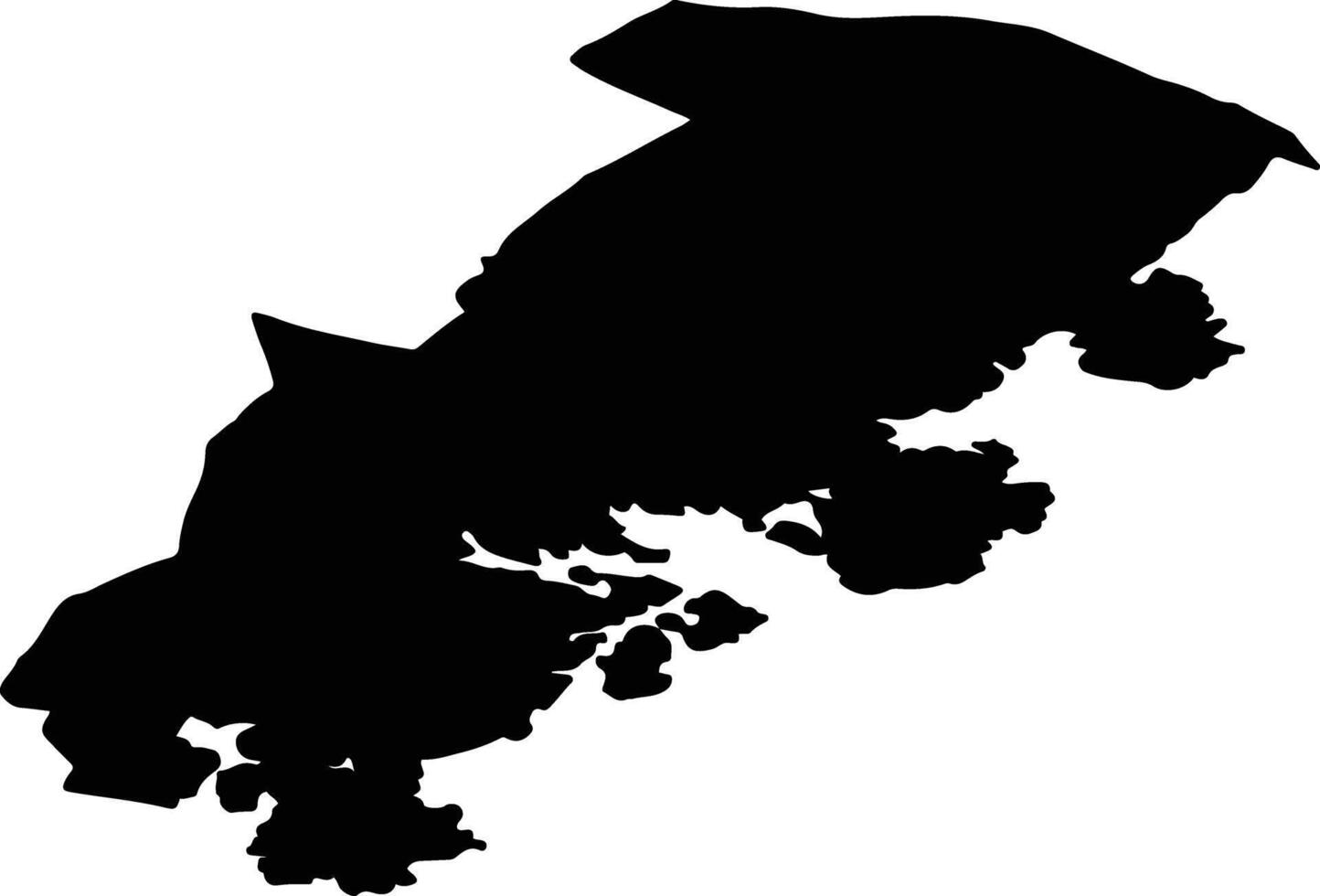Lillesand nor Norway silhouette map vector