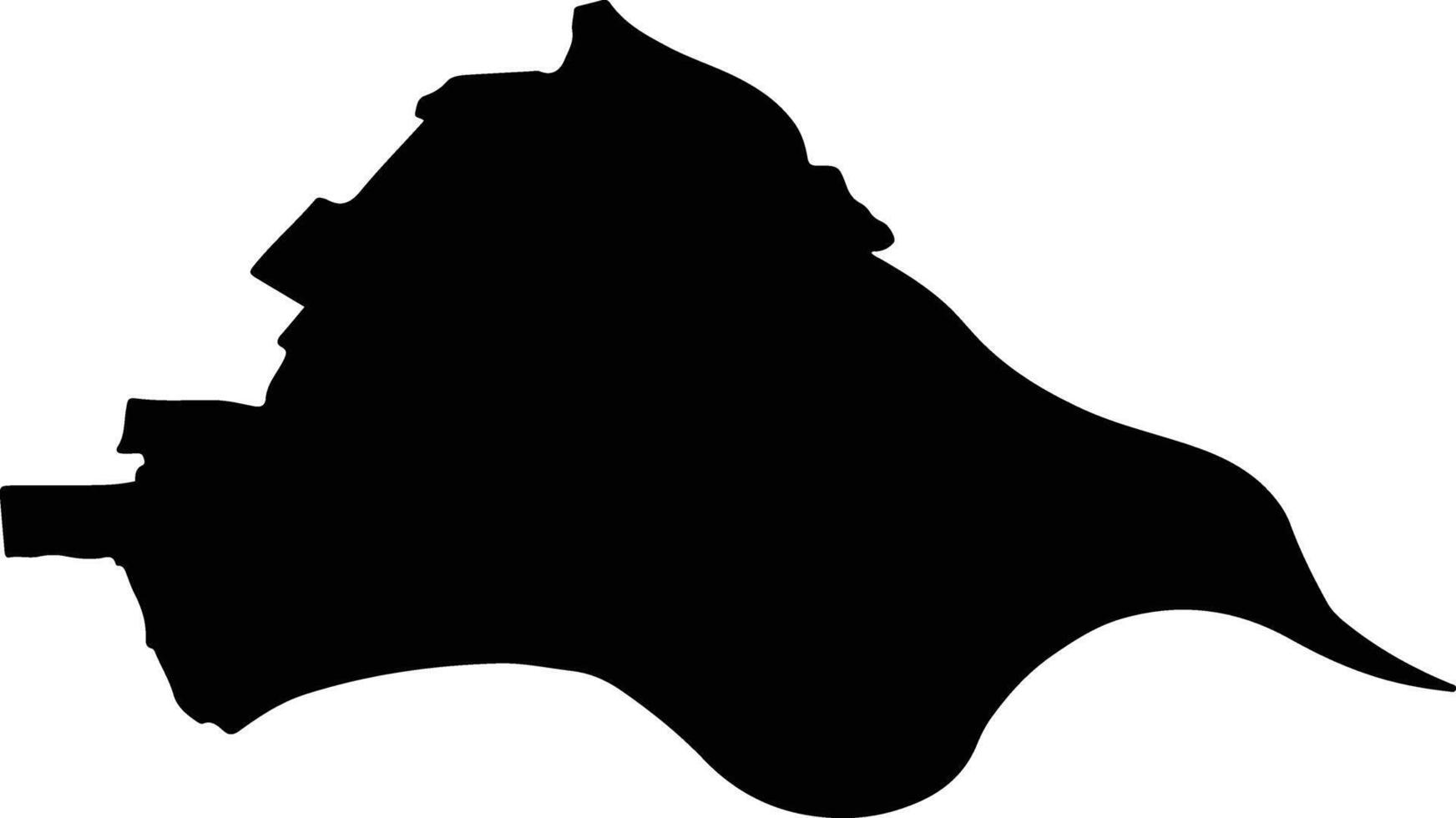 Lingewaard Netherlands silhouette map vector