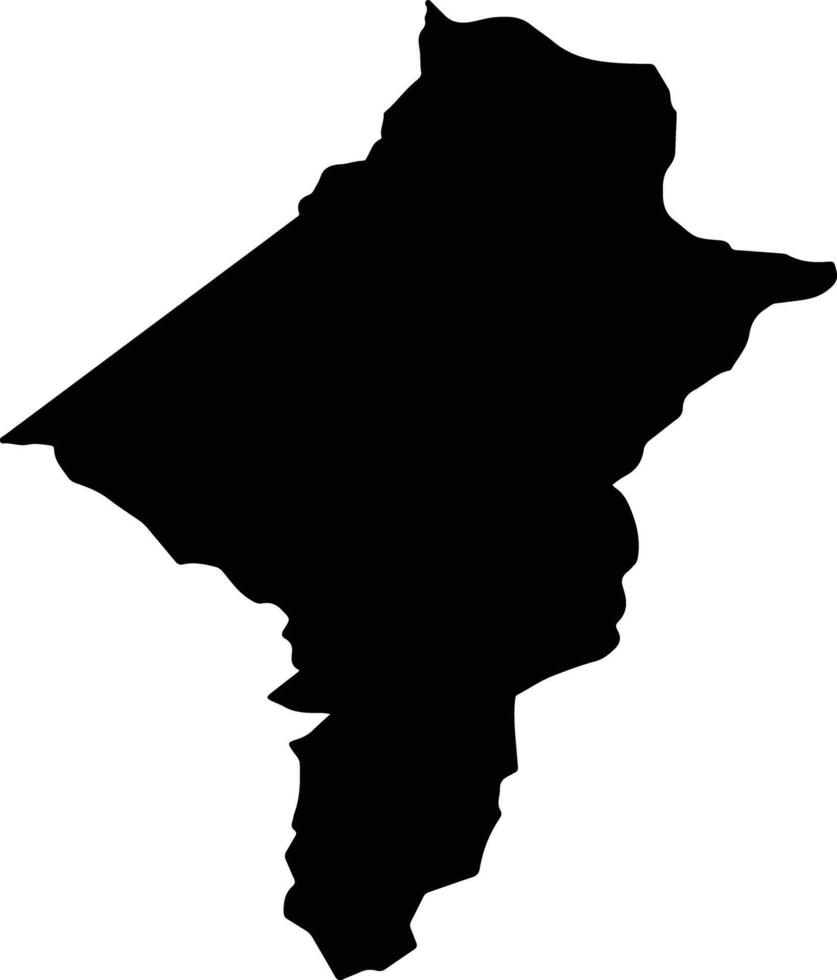 Lingzhi Bhutan silhouette map vector