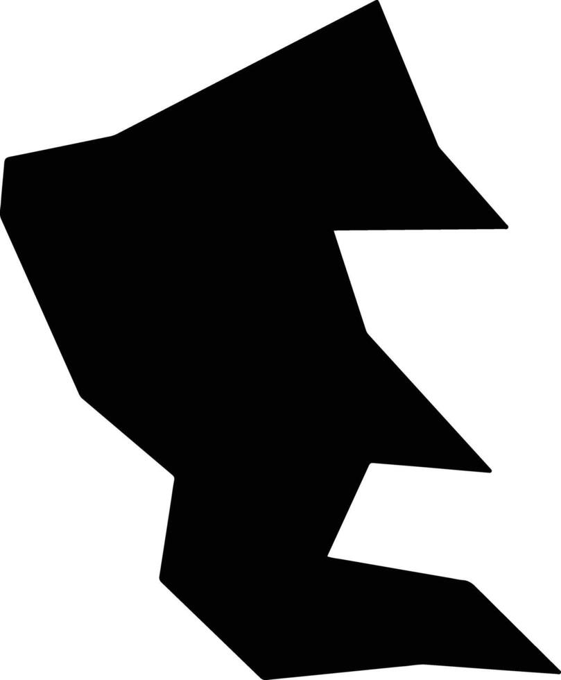 Linxixian China silhouette map vector