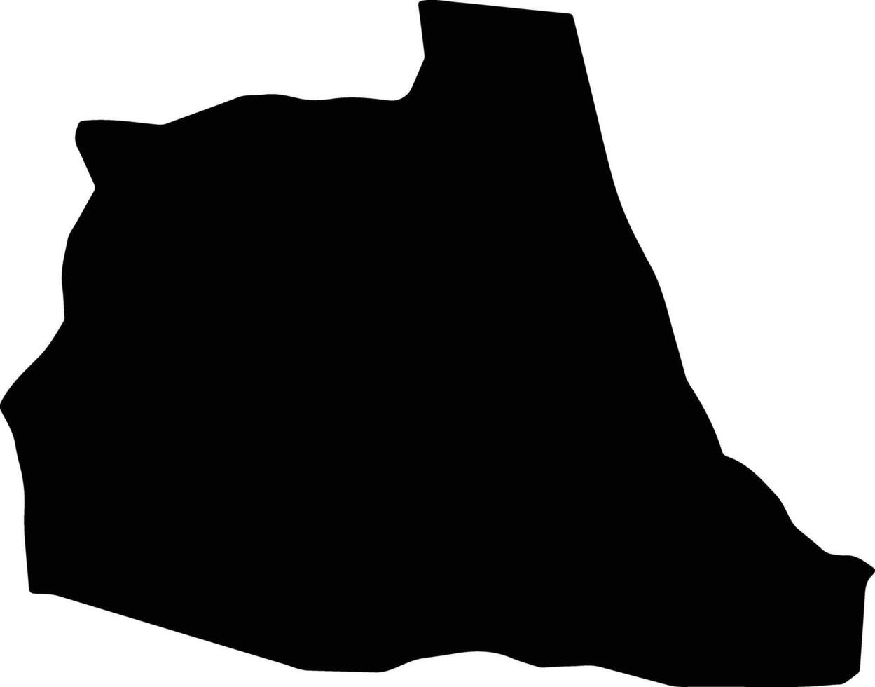 Lionel Town Jamaica silhouette map vector