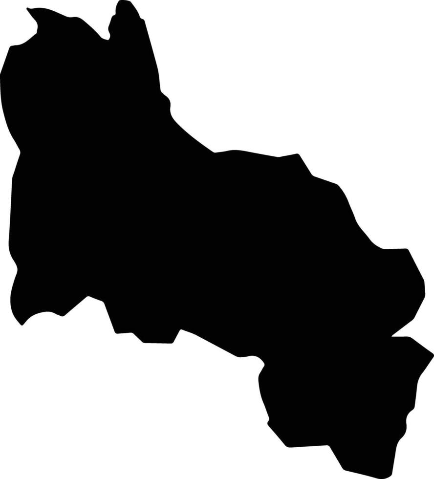 Litjotjela Lesotho silhouette map vector