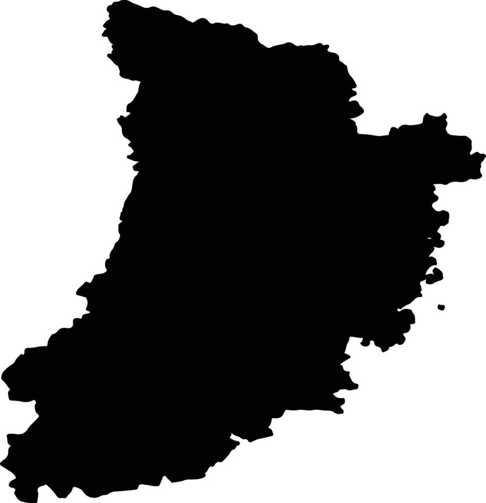 Lleida Spain silhouette map vector