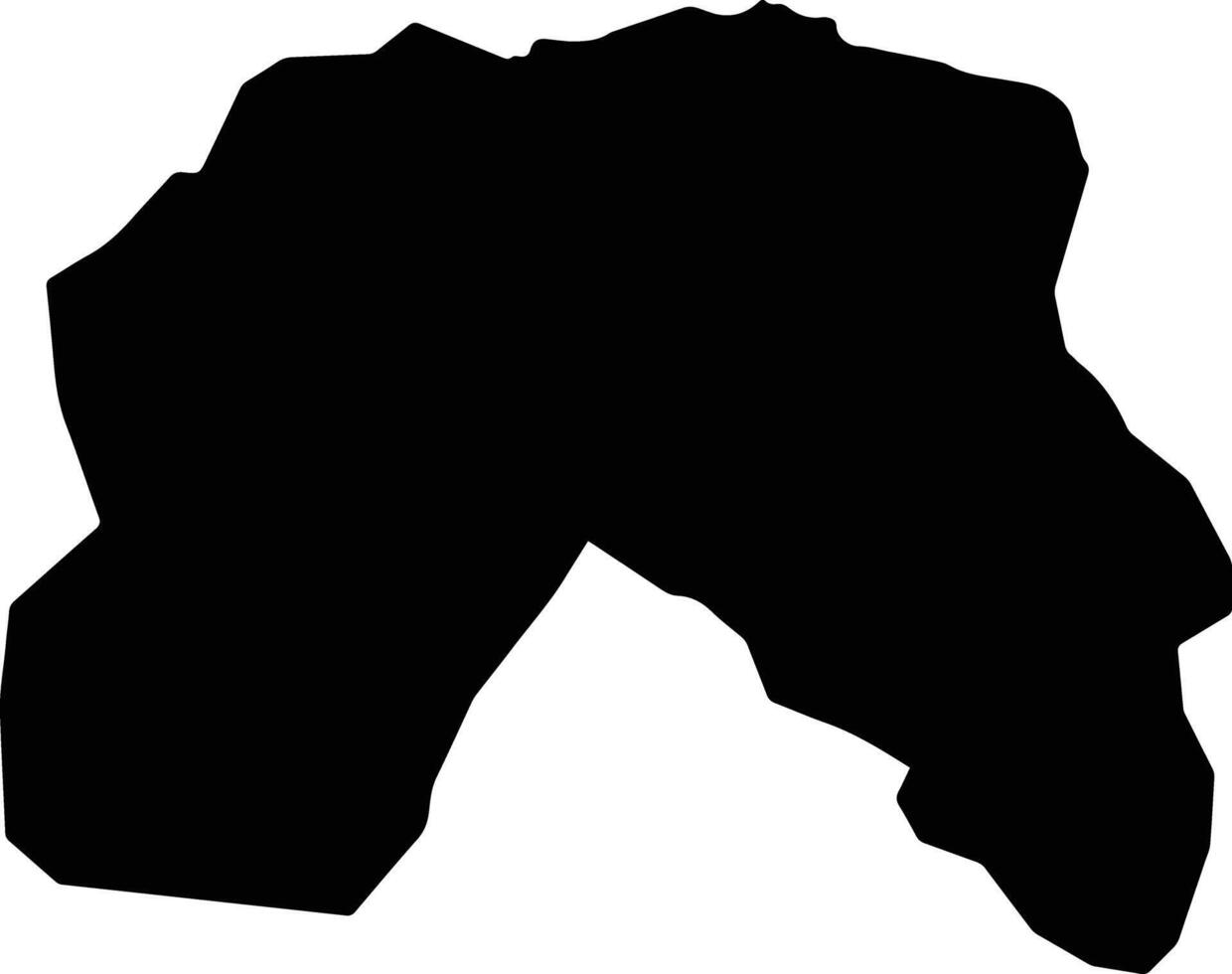 Lobata Sao Tome and Princip silhouette map vector