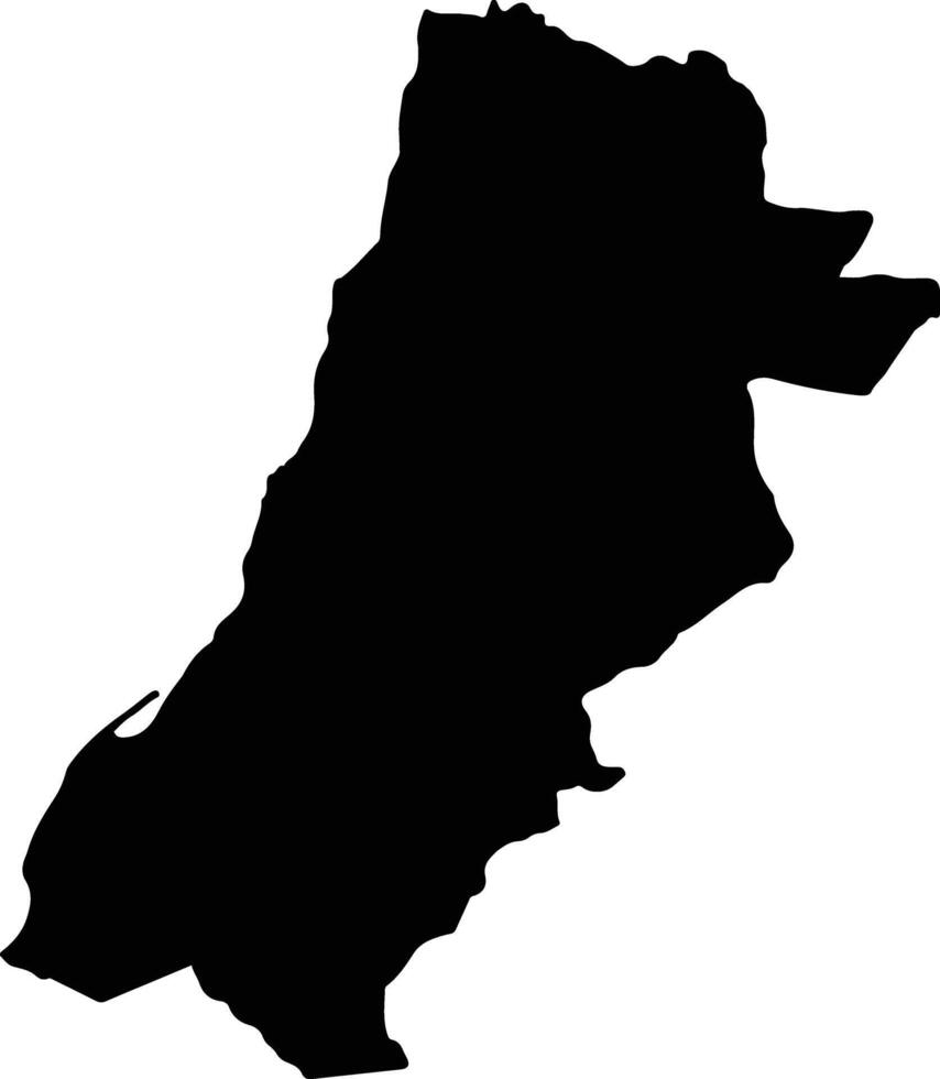 Lobito Angola silhouette map vector