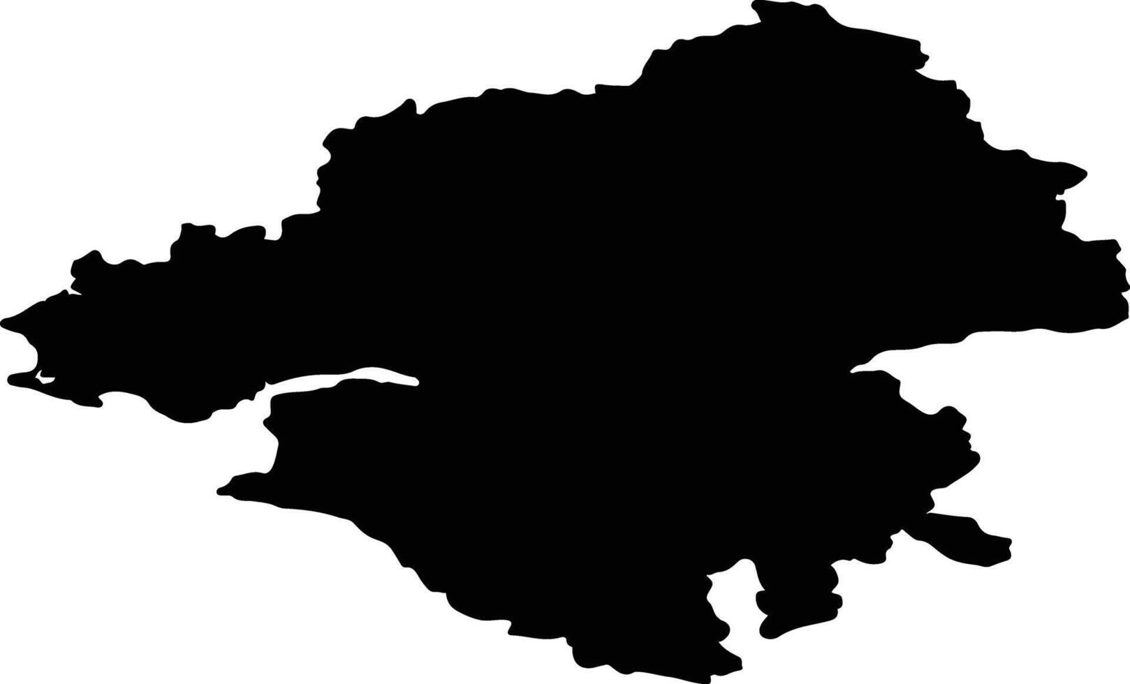 Loire Atlantique France silhouette map vector
