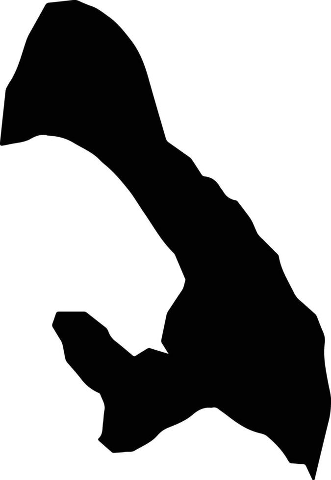 Lokoja Nigeria silhouette map vector