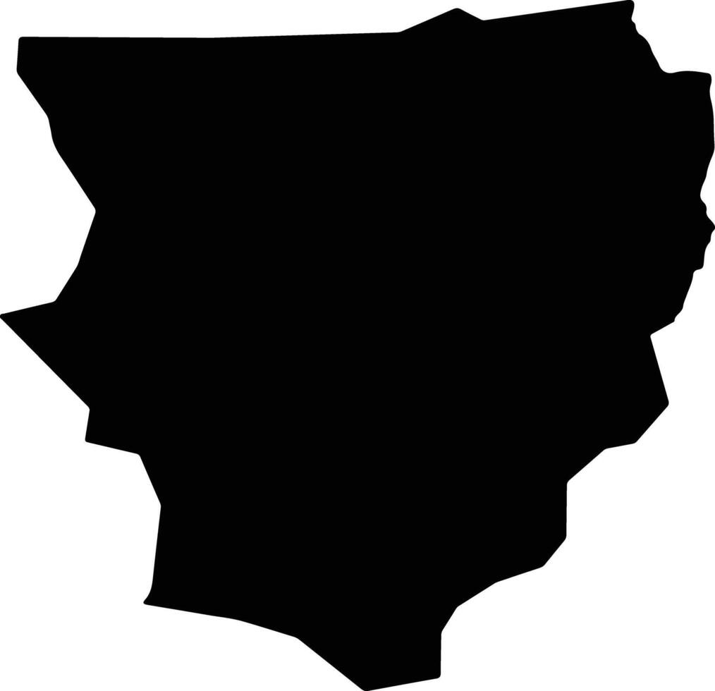 Lom Et Djerem Cameroon silhouette map vector