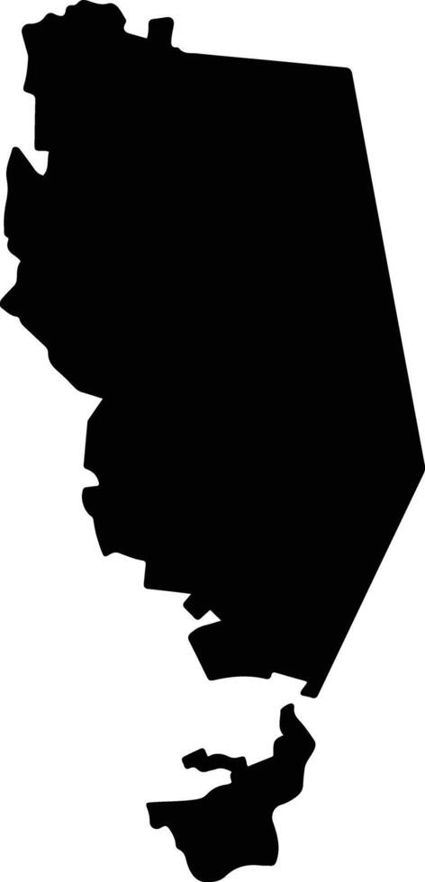 Loma Bonita Mexico silhouette map vector