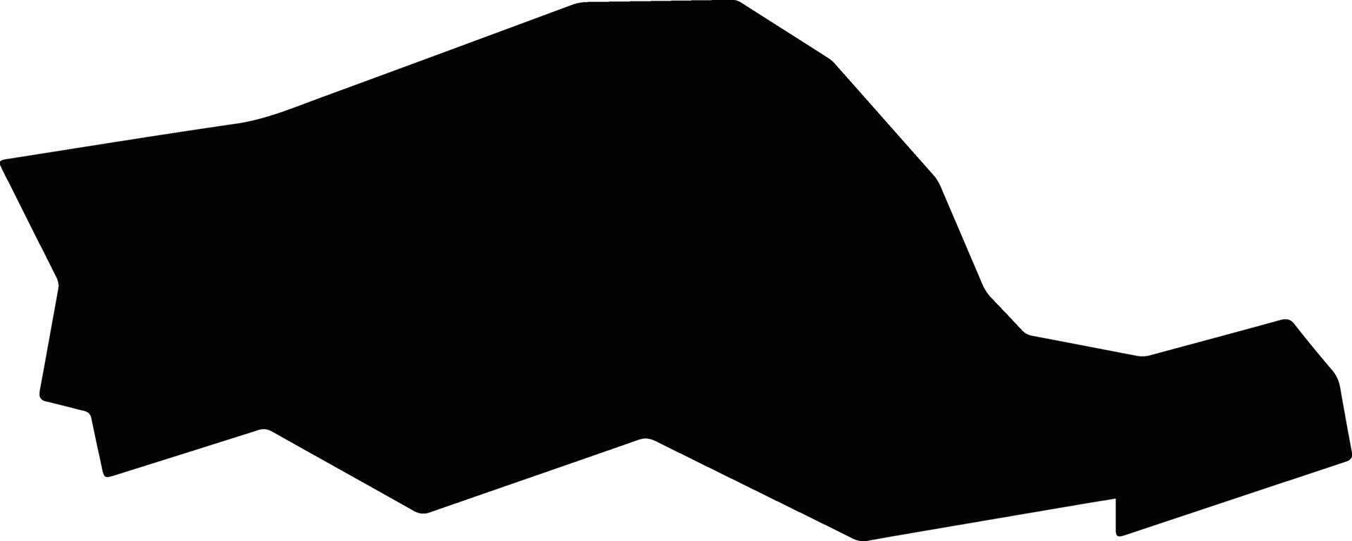 London Road Saint Lucia silhouette map vector