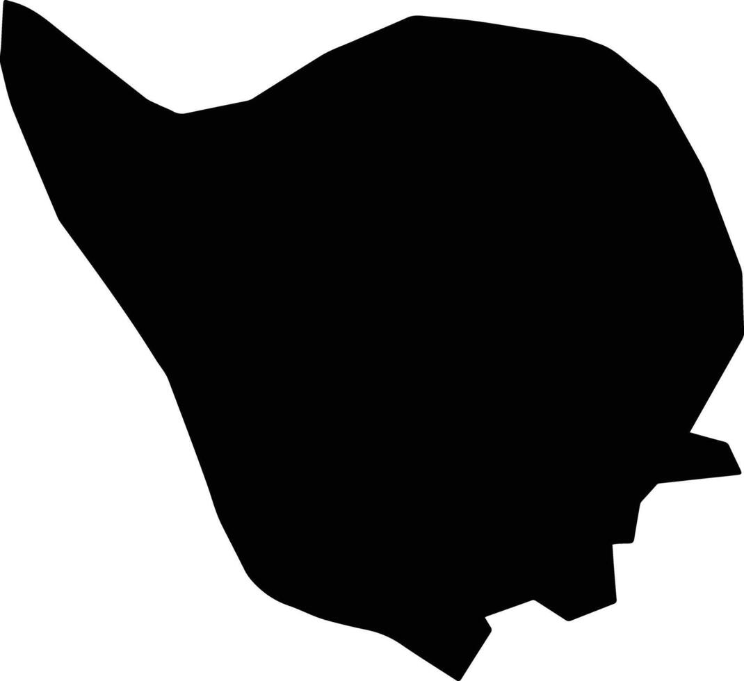 Long Bien Vietnam silhouette map vector