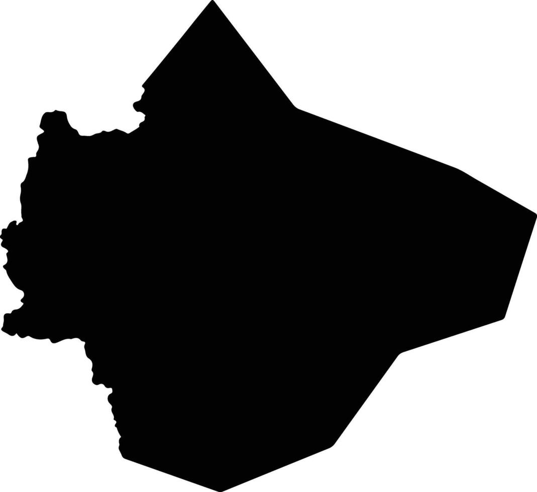 Longzhouxian China silhouette map vector