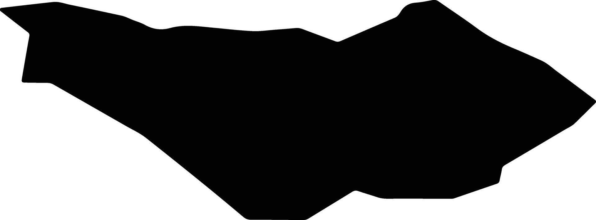Loralai Pakistan silhouette map vector