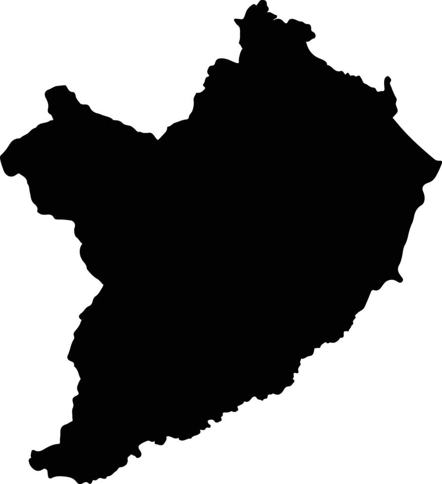 Loreto Ecuador silhouette map vector
