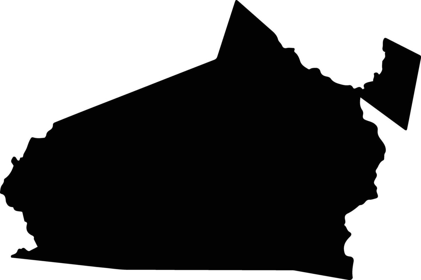 Los Andes Argentina silhouette map vector